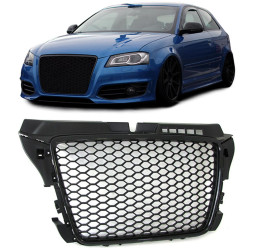 Nieren Grill Kühlergrill Audi A3 8P1 8PA 8P7 Schwarz Glanz