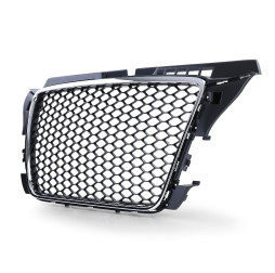 Nieren Grill Kühlergrill Audi A3 8P1 8PA 8P7 Schwarz Chrom