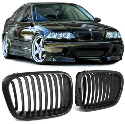 Nieren Grill / Kühlergrill BMW 3er E46 Limousine & Touring 1998-09/2001 Schwarz