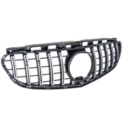 Nieren Grill Kühlergrill Mercedes E Klasse W212 S212 360° Schwarz Chrom