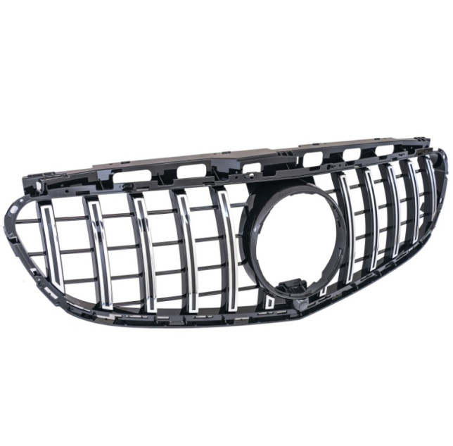 Nieren Grill Kühlergrill Mercedes E Klasse W212 S212 360° Schwarz Chrom