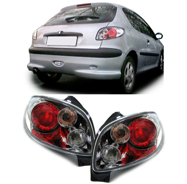 Rückleuchten Peugeot 206 Schrägheck Klarglas Chrom – Ersatzteil kaufen