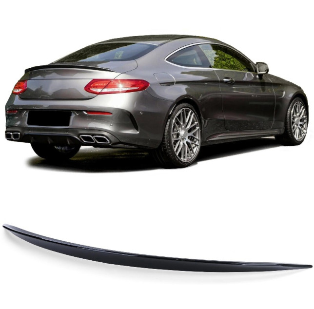 Heckspoiler Heckflügel Mercedes C Klasse C205 Schwarz Glanz – Autoersatzteil kaufen